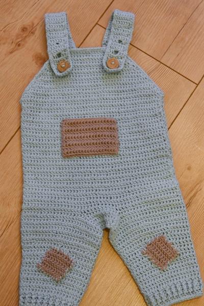Häkelanleitung Baby Latzhose, Gr. 50-80