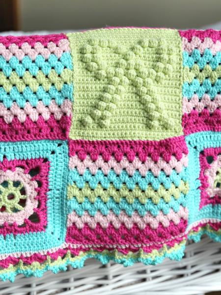 Häkelanleitung Babydecke aus Grannys "Große Liebe"