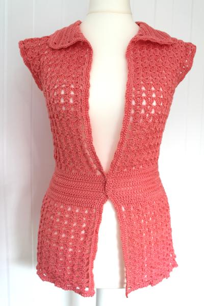Häkelanleitung kurzärmeliger Cardigan "Anita", Gr. M