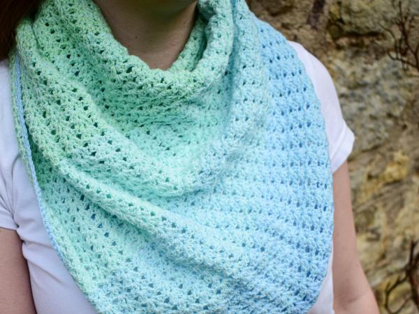 Häkelanleitung Dreieckstuch Frühlingserwachen