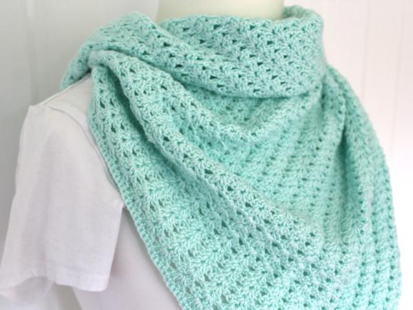 Häkelanleitung Dreieckstuch Frühlingserwachen